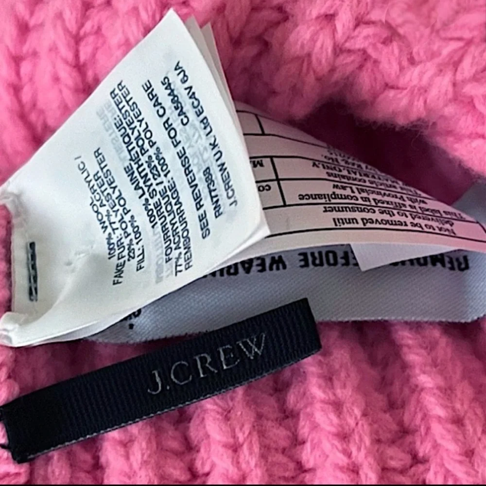J. Crew Faux Fur Pom Pom Hat